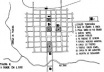 Figura 04 - Planta da cidade em 1895. Observar o eixo efetivando-se enquanto elemento organizador do espaço urbano, e as novas edificações dando um novo caráter à cidade [desenho do autor]