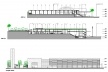 Concurso de Propostas Arquitetônicas para o futuro SESC Guarulhos, 5º lugar, cortes e elevação. Escritório Ricoy Torres Consultoria e Projetos<br />Desenhos divulgação 