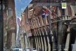 Centro Histórico de Bolonha, patrimônio refletido em parabrisa de ônibus<br />Foto Fabio Jose Martins de Lima 