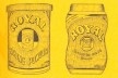 Evolução do frasco de Pó Royal - ilustração de Francisco França para o livro "Design para um mundo complexo" de Rafael Cardoso, p. 89. [Divulgação]