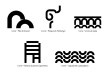 Concurso nacional para a marca do UIA Rio, terceiro lugar. Ícones para comunicação visual. Victor Buck / Dito Criativo Design