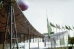 Pavilhão do Brasil, Exposição Internacional, Bruxelas, 1958. Arquiteto Sérgio Bernardes<br />Foto divulgação  [documentário <i>Bernardes</i>]