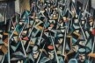 "When A Dawn", pintura de CRW Nevinson representando soldados franceses na I Guerra Mundial<br />Imagem divulgação 