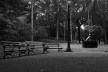Bancos na Praça Buenos Aires, Higienópolis, São Paulo<br />Foto Abilio Guerra 