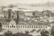 Panorama da cidade de Rio de Janeiro, tomada do morro de Santo Antonio a vôo de passaro (detalhe)<br />Gravura de Philippe Benoist, 1854  [Biblioteca Nacional Digital do Brasil]