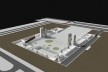 Vista da praça cívica, interação e laboratórios<br />Imagem dos autores do projeto 
