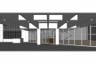 Perspectiva da entrada do estacionamento para a agência a partir do modelo tridimensional do Banespa<br />Elaboração dos autores 