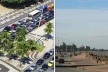 À esquerda, Rio de Janeiro; à direita, Montevidéu<br />Fotos Servulo Harris Torres e Thomas Massin  [livro "Conquistar a Rua! Compartilhar sem Dividir"]