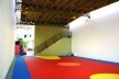 Vista interna da quadra em diversas etapas da obra<br />Imagem do autor do projeto 