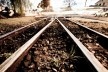 Trilhos da linha de trem que corta a cidade, San José, Costa Rica<br />Foto Junia Mortimer 