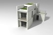 Maquete eletrônica da tipologia de 3 dormitórios. Concurso Habitação para Todos.CDHU.Sobrados - 2º Lugar.<br />Autores do projeto  [equipe premiada]
