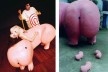 Polochon, Andrea Pozzi e Cacá Rosset, segunda montagem de Ubu, 1996; Polochon e os “mini”, 1993<br />Fotos Gal Oppido e Giancarlo Latorraca 