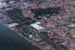 Museu Nacional dos Coches, vista aérea do conjunto, Lisboa. Arquiteto Paulo Mendes da Rocha, MMBB arquitetos e Bak Gordon arquitetos<br />Foto Fernando Guerra  [FG+SG Architectural Photography]