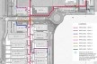 Planta do campus com demarcação em tracejado das rotas n. 1 a 8<br />Elaboração dos autoresElaboração dos autores, 2023  [Diretoria de Infraestrutura da Instituição Federal de Educação Superior]