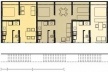 Planta das unidades; 01 dormitório [36.90m2]; 02 dormitórios [45.30m2]; quitinete [28.47m2]<br />Imagem dos autores do projeto 