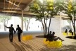 vista do pátio interno para a praça