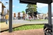 O espaço central conformado pelas vilas é um lugar de encontro entre os seus moradores<br />Imagem dos autores do projeto 