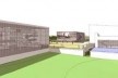 Perspectiva dos blocos Teatro/Biblioteca, Prefeitura e Câmara/Fórum<br />Imagem dos autores do projeto 
