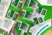  	

Implantação do condomínio, privilegiando liberação do solo para maior permeabilidade e áreas verdes e orientação solar adequada<br />Imagem dos autores do projeto 