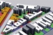 Os edifícios e quarteirões-tipo: alinhados nas divisas: continuidade de térreos e interação franca com o espaço público<br />Desenho: Gisele Lermen 