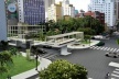 Proposta de ocupação do trecho mantido na Praça Marechal Deodoro. Vista nordeste à sudoeste<br />Imagem do autor do projeto 