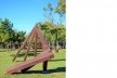 <i>Eixo Paralelo ao da Rotação da Terra</i>, escultura pública de Marco do Valle na Unicamp, novembro de 1987<br />Foto Melissa Vendite 