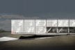 Concurso Internacional para Projeto Arquitetônico do Museu Exploratório de Ciências da Unicamp, vista do balanço da entrada, 1º lugar. Arquitetos Reinaldo Nishimura, Daniel Corsi e Dani Hirano, 2009<br />Imagem equipe 