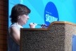 Monica Junqueira de Camargo apresenta homenagem a Vilanova Artigas, Encontro Núcleo Docomomo-SP 2015<br />Foto André Marques 