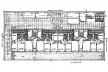 Planta pavimento térreo. Notar as entradas de cada edifício e simetria entre os apartamentos. No páteo a edícula e garagem apenas para quatro automóveis. Projeto aprovado, 1955 [DPH - Departamento de Patrimônio Histórico]