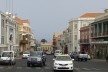 Mindelo, Rua dos Libertadores de África (antiga Rua de Lisboa), eixo com arquitetura de interesse cultural<br />Foto Marcela Santana, 2016 
