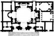 Planta da igreja de Santa Agnese, praça Navona, Roma