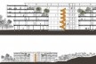 Sede Natura São Paulo – NASP, corte longitudinal (detalhe e integral), São Paulo, 2017. Arquitetos Lilian Dal Pian e Renato Dal Pian<br />Imagem divulgação 
