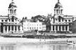 Figura 04 – Real Hospital Naval, Greenwich (Christopher Wren, 1694) [PEVSNER, N.. História de las tipologias arquitectónicas. Barcelona: Gustavo Gili, 1980. p ]