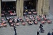 Centro Histórico de Bolonha, café em área restrita a pedestres<br />Foto Fabio Jose Martins de Lima 