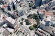 Largo do Paysandu. Imagem de satélite. 1: Nossa Senhora do Rosário dos Homens Pretos; 2: edifício Wilton Paes de Almeida; 3: edifício Domingos Fernandes Alonso; 4: conjunto José Paulino Nogueira; 5: Centro Comercial Grandes Galerias; 6: Cine Arte-Palácio<br />Imagem divulgação  [Google Maps]