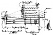 Croquis para o Centre Pompidou. Piano+Rogers