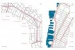 Diagrama. Principais vias sobrepostas e do entorno, em vermelho. Elevado (à esquerda) e High Line (à direita)<br />Desenho Ana Carolina Ferreira Mendes 