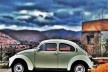 Fusca verde fugidio, série fotográfica “Os fuscas ofuscam”<br />Foto Fernando Mascaro 