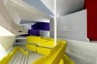 Perspectiva do foyer com a presença da passarela e o auditório interno <br />Imagem do autor do projeto 