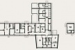 Planta da Administração Veterinária. 1. Laboratório de fauna; 2. Escritório e biblioteca; 3. Esterilização; 4. Laboratório de reprodução; 5. Farmácia; 6. Cirurgia; 7. Ambulatório; 8. UTI; 9. Paramentação; 11. Internação e isolamento; 12. Necrópsia<br />Imagem dos autores do projeto 