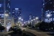Vista noturna do Vale do Anhangabaú<br />Foto Nelson Kon 