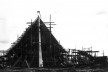 Igreja Nossa Senhora de Fátima (igrejinha) em construção, 1958. Arquiteto Oscar Niemeyer<br />Foto M. M. Fontenelle  [Acervo Iphan DF]