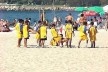 Escolinha na Praia, Aterro do Flamengo, Rio de Janeiro: ruído humano<br />Foto P A Rheingantz 