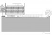 Nova sede da Confederação Nacional de Municípios – CNM, elevação, Brasília DF, 2016. Arquitetos Luís Eduardo Loiola e Maria Cristina Motta / Mira Arquitetos<br />Desenho divulgação 