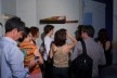 Exposição Projeto Imóvel, Regina Silveira e outros convidados. Na parede, obra de Jan Nehring<br />Foto Frans Kemper 