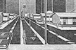 Perspetivas desenhadas para a promoção do Conjunto Satélite. Subjacente ao projeto arquitetônico, sugere-se um certo estilo de vida dos moradores. Os traços retos e os pontos de fuga são expressões do tecnicismo da época [IPASEP, 1974]