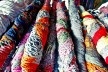 Carretéis coloridos na feira de artesanato, San José, Costa Rica<br />Foto Junia Mortimer 