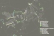 Polaridades ao longo das principais vias de conexão do DF. Em amarelo, pólo comercial; em azul, pólo de lazer; em rosa, pólo intermodal; em verde, pólo tecnológico
