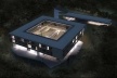 Alojamento em Campos do Jordão, vista aérea noturna, Campos do Jordão. MMBB Arquitetos, 2009<br />Modelo eletrônico Marcelo Yukio Nagai, Vito Macchione e Yuri Vital 