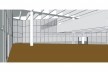 Perspectiva do interior da agência a partir do modelo tridimensional do Banespa<br />Elaboração dos autores 